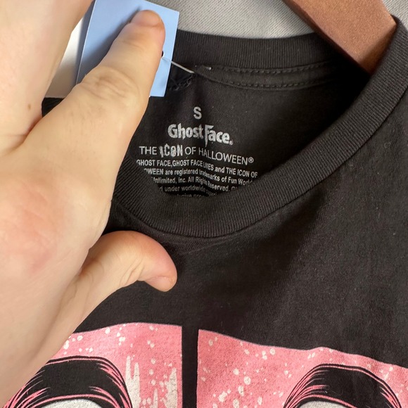 Ghost Face Other - Ghost Face Scream Movie Icon Halloween Black T Shirt Size S